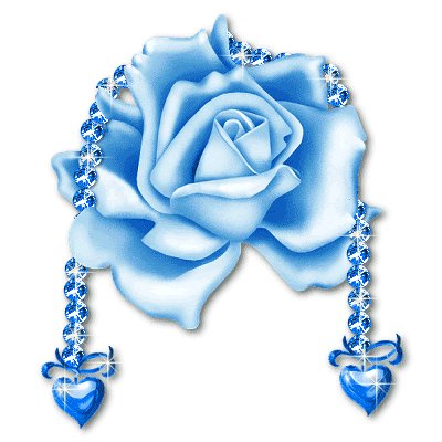 blue fire heart with rose in middle graphics and comments medium