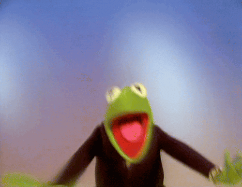 kermit excited gifs find share on giphy medium