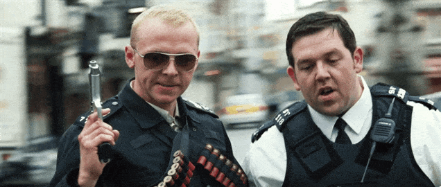 hot fuzz gif find share on giphy medium