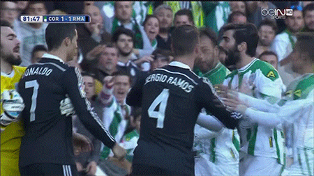 cristiano ronaldo was ejected for slapping an opposing player medium