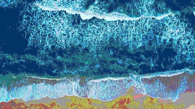 the sea collapsed into pleasures of sand luiza prado abstract art gif medium