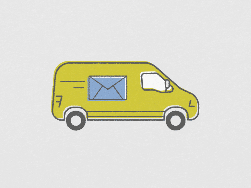mail truck animation motion design and motion graphics medium
