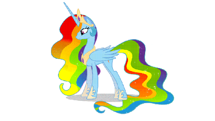 image princess alicorn rainbow dash by artist sanchezlev gif my medium