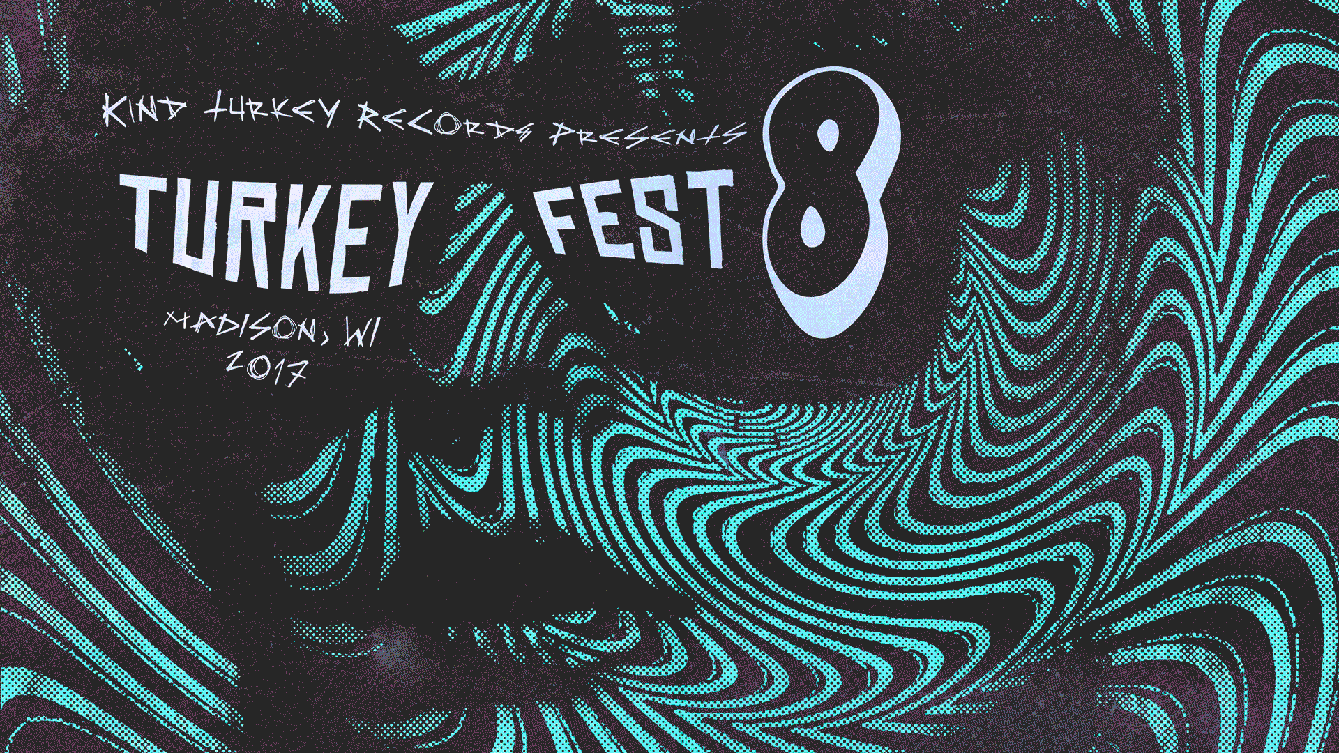 turkey fest 8 poster design and tripped out gif for kind turkey medium