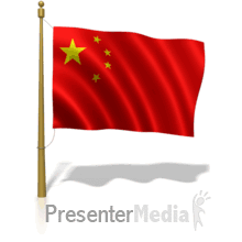 china flag flying medium
