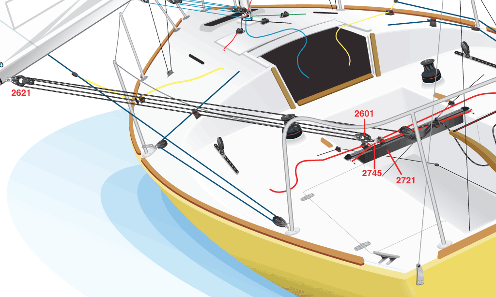 bildergebnis f r mainsheet traveler setup small sailboat medium