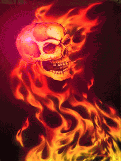 skull on fire flames gif fire ice smoke gifs pinterest fire medium