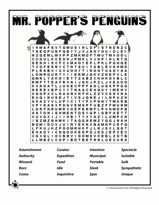 mr popper s penguins word search activity woo jr kids activities medium