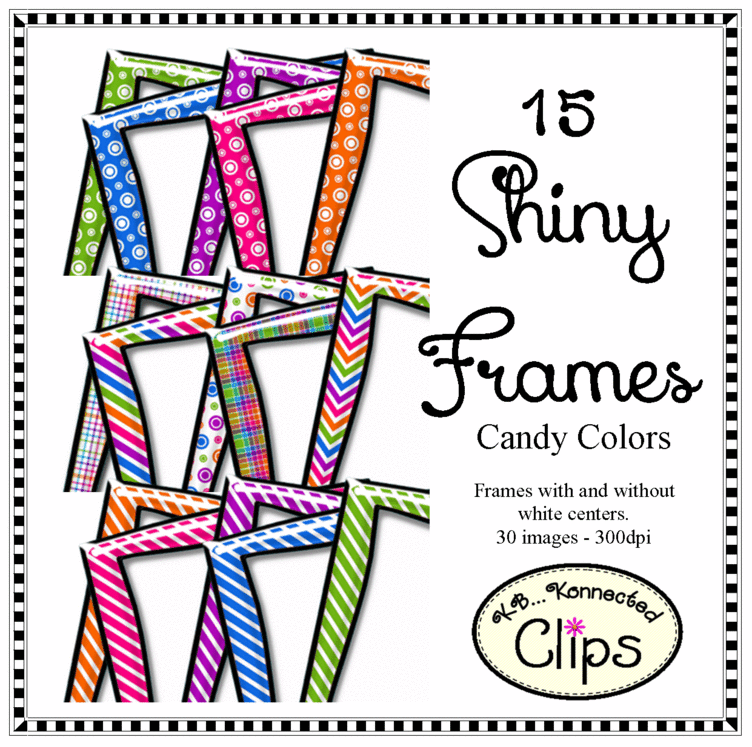 shiny frames candy colors clip art candy colors clip art and medium