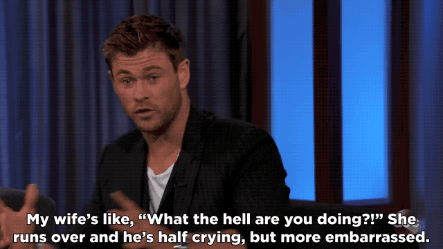 chris hemsworth sharing this story about his son injuring medium