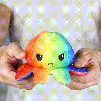 special reversible octopus mini plushie funny cute nerdy medium
