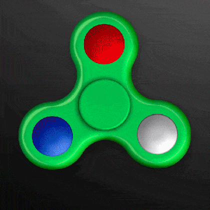 green spin activated led light up edc fidget spinner medium