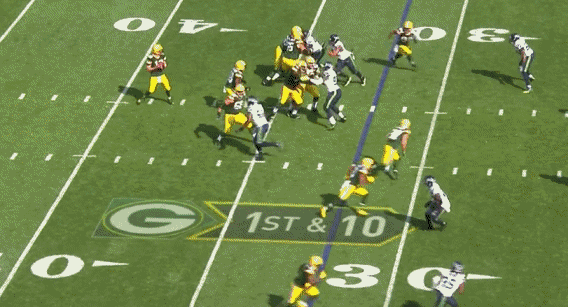 seahawks vs packers aaron rodgers spared big man pick six by medium
