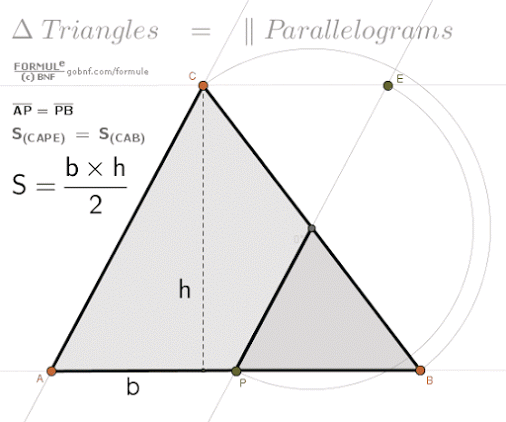 triangles parallelograms area of triangle cab area of medium