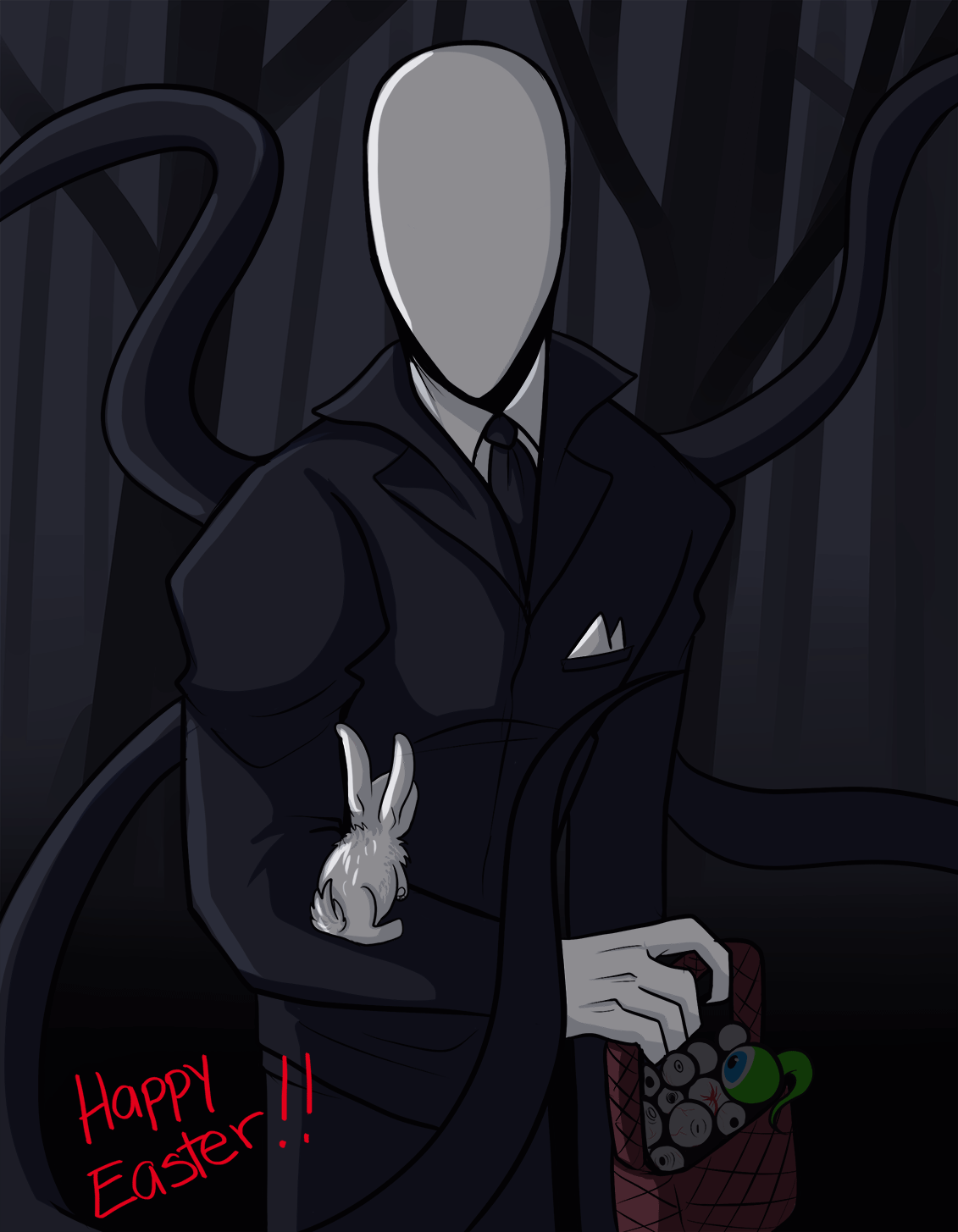 happy easter guys as u know it s a tradition to draw slender medium