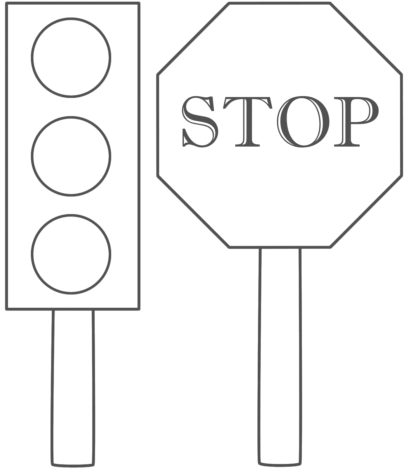 traffic lights stop sign coloring page doprava pinterest medium