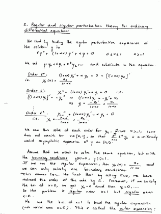 math 583 b perturbation theory regular and singular perturbation medium