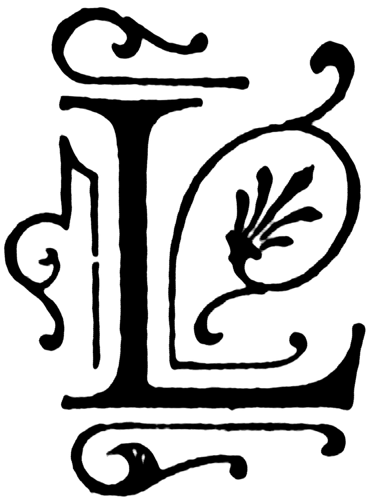 letter l clipart ornate initial monograms pinterest initials medium