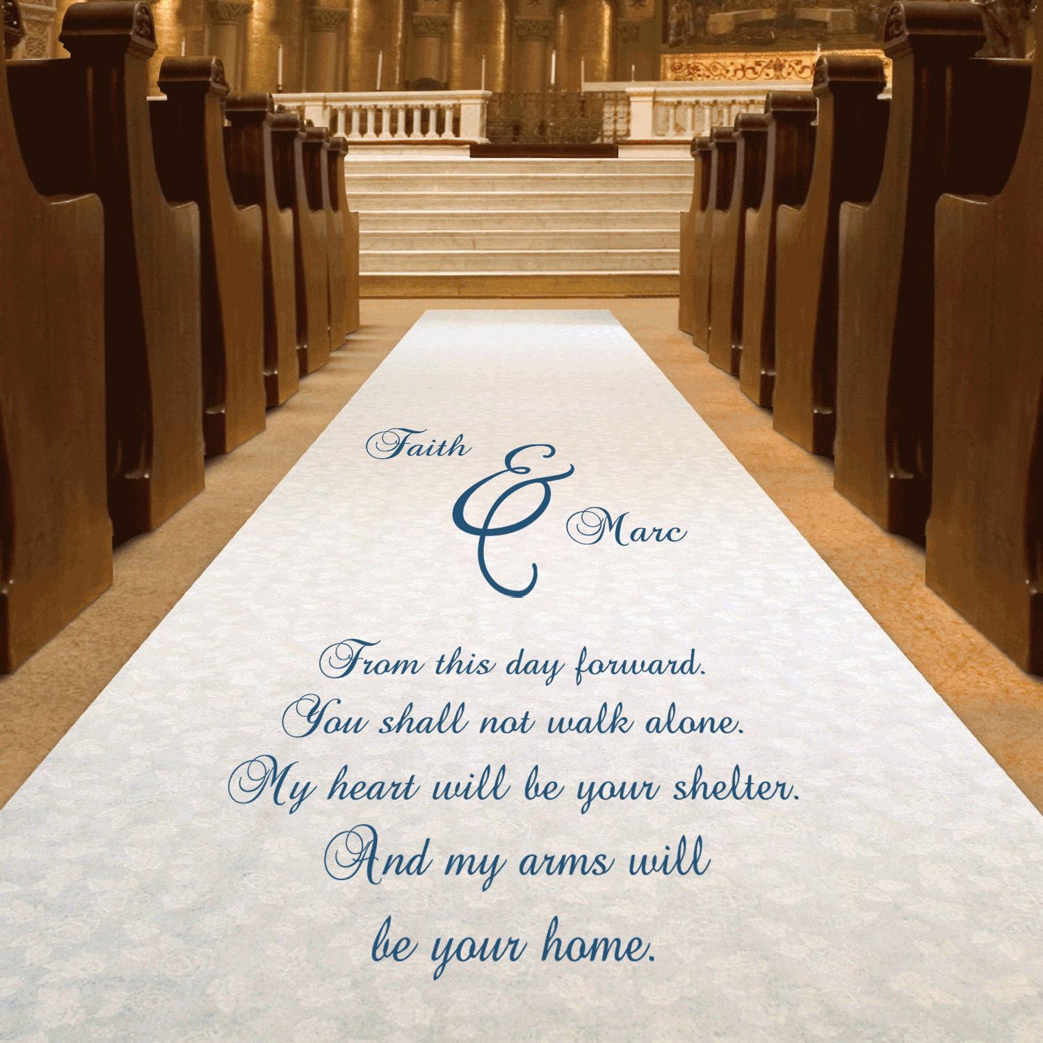 wedding aisle runner customized personalized from this day medium