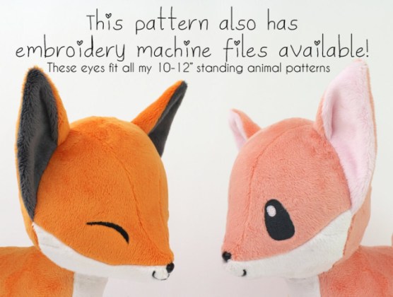 pdf sewing pattern baby fox stuffed animal with video tutorials medium