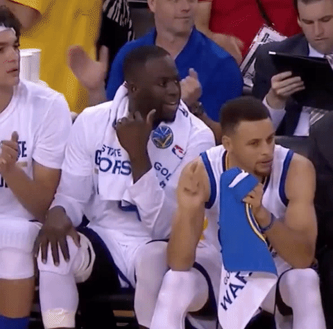 new trending gif on giphy warriors clapping steph curry draymond medium