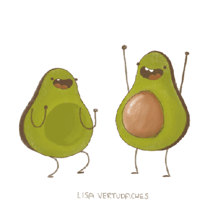 avocado illustration tumblr medium