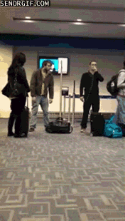 drunk guy at the airport se or gif funny gifs medium