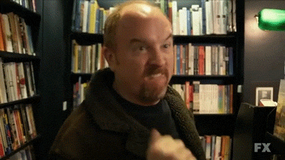 happy louis ck gif find share on giphy medium