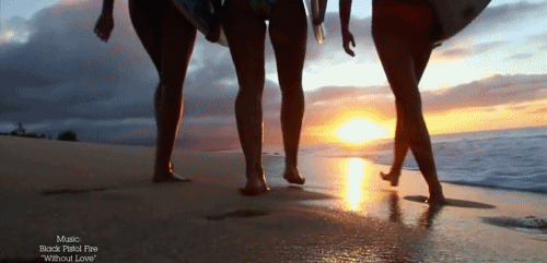 the dope surf society gif surfer girls walking into the medium