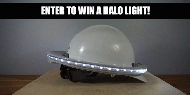 giveaway the halo light a 360 degree hard hat light medium