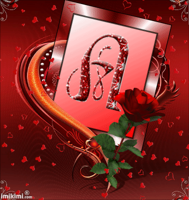 heraldry of life rose with heart in artistic alhabet medium