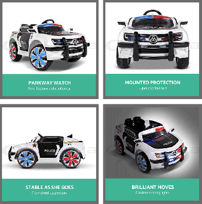 rigo kids ride on car ford style police electric toys remote control medium