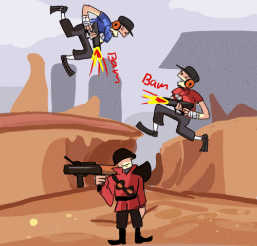 when two scouts fight team fortress tf2 scout and video games medium