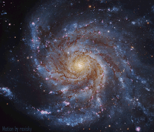 rexisky messier 101 ngc 5457 pinwheel galaxy motion effects medium