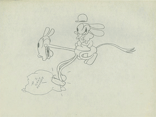 three frames of pencil animation from oswald the lucky rabbit s the medium