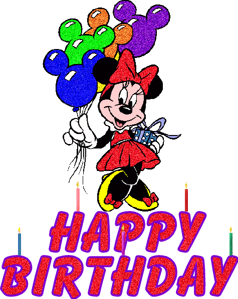 happy birthday minnie et des ballons disney medium