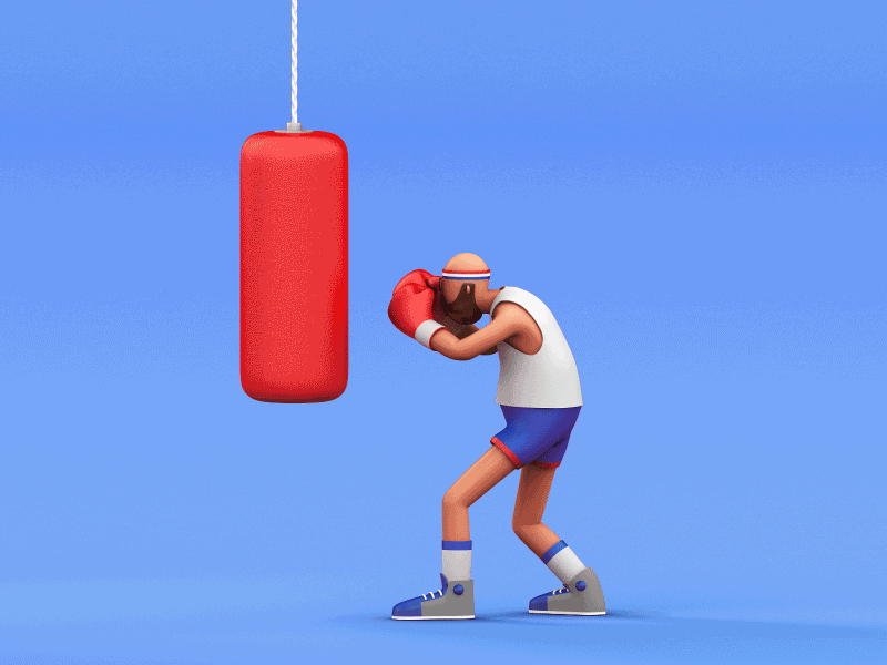 boxing fail arcade animation and 3d animation medium