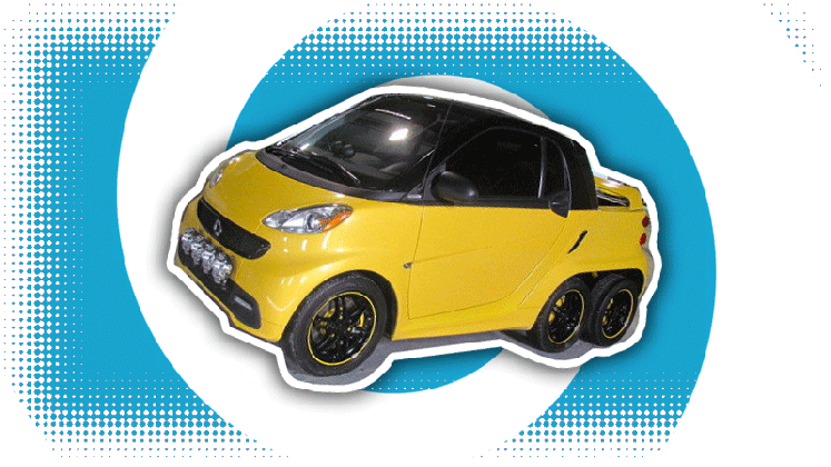 this six wheeled smart car is the perfect drive for your medium