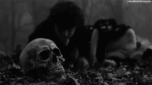 gif black and white creepy horror edit dark skull morbid medium