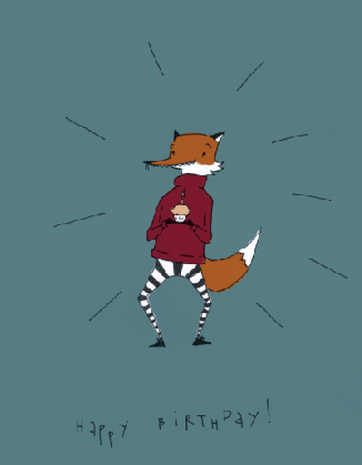 happy birthday dancing fox by distorted eye gifs medium