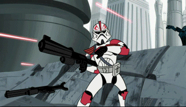 giving personality and character to clone troopers was one of the medium