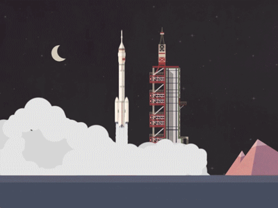 rocket launch animation by martinrgb dribbble medium