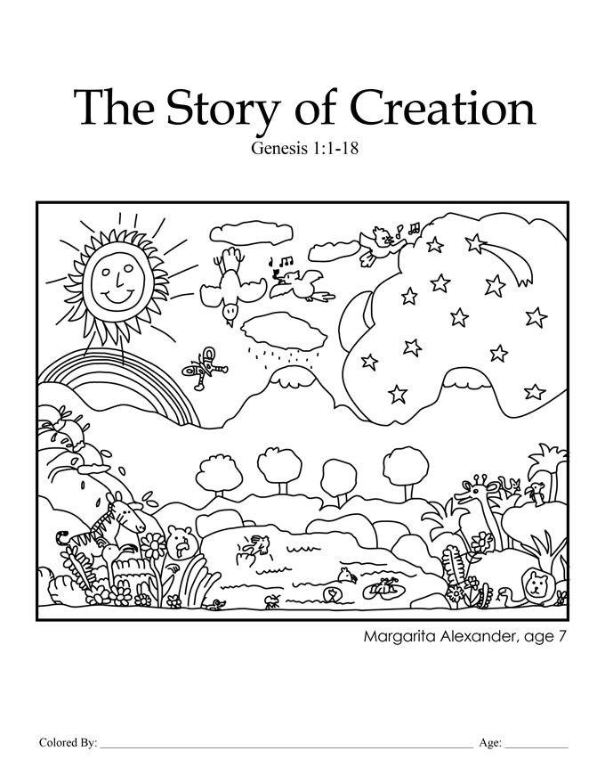 creation coloring pages for preschoolers creation genesis 1 1 18 medium