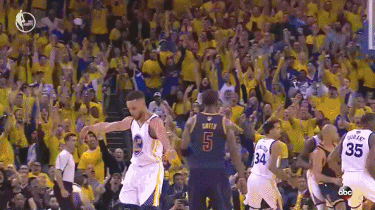 stephen curry busted out two high kicks while celebrating a 3 medium