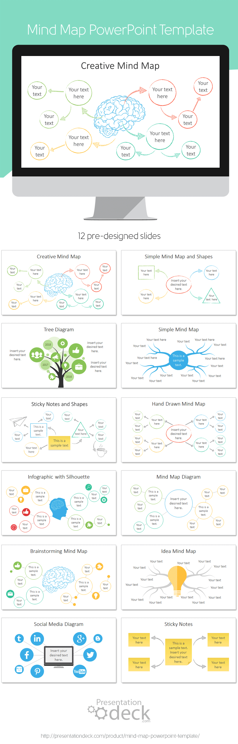 mind map powerpoint template template microsoft powerpoint and school medium