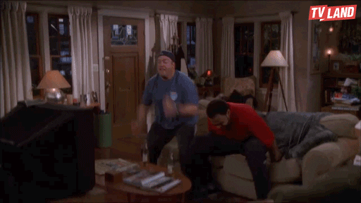 excited king of queens gif by tv land find share on giphy medium