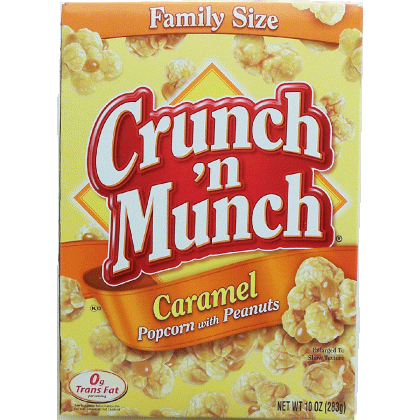 crunch n munch caramel popcorn with peanuts family size 10oz medium