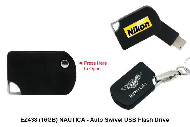 ez438 16gb nautica auto swivel usb flash drive medium