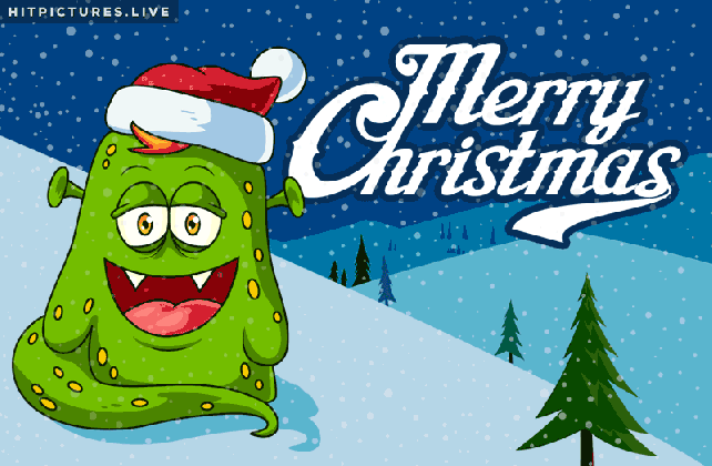 green dot monster merry christmas gif animation widget medium