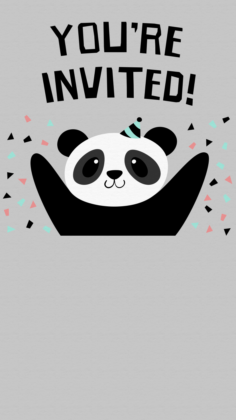 panda bear animated evite invitation birthday party invitations themed funny pictures with captions medium